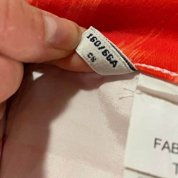 Armani Jeans White Red floral print cotton summer pants slim fit mid rise 26 - Picture 10 of 10